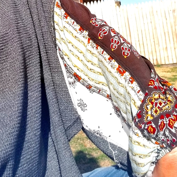 Free people  we the free oversized hippie style waffle shirt. Fits up medium - Picture 14 of 15